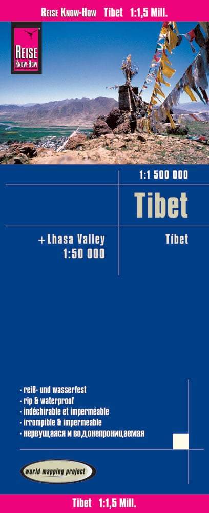 Carte routière - Tibet & Vallée de Lhassa | Reise Know How carte routière Reise Know-How