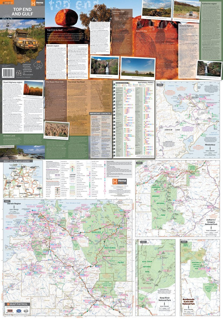 Carte routière - Top End & Gulf (Territoire du Nord, Australie) | Hema Maps carte pliée Hema Maps 