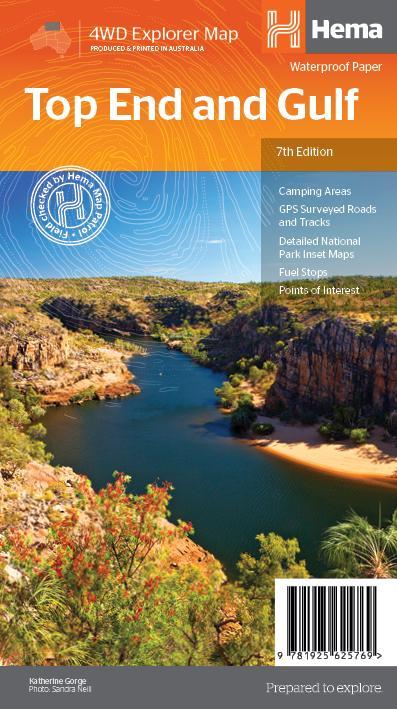 Carte routière - Top End & Gulf (Territoire du Nord, Australie) | Hema Maps carte pliée Hema Maps 
