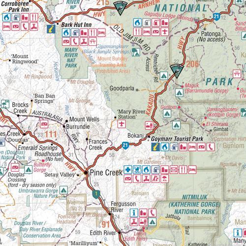 Carte routière - Top End & Gulf (Territoire du Nord, Australie) | Hema Maps carte routière Hema Maps