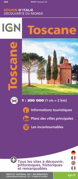 Carte routière - Toscane | IGN carte pliée IGN 