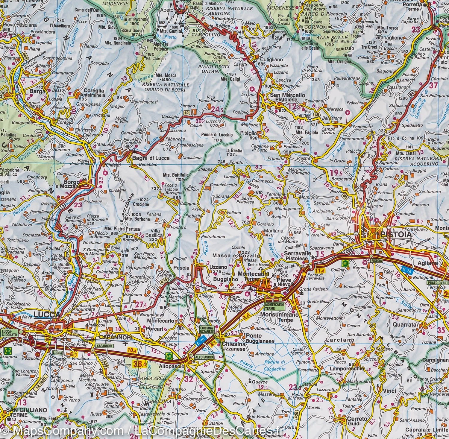 Carte routière - Toscane | IGN carte routière IGN