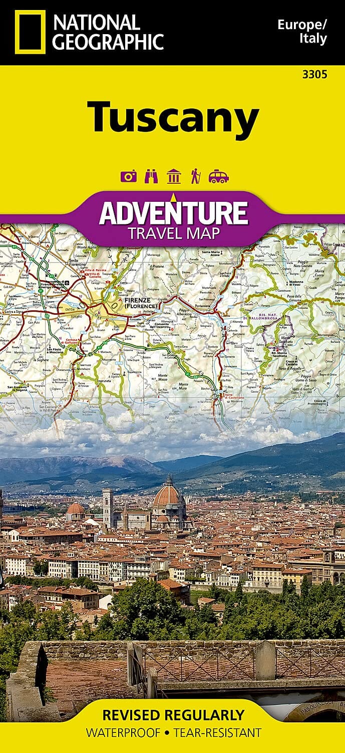 Carte routière - Toscane | National Geographic carte routière National Geographic
