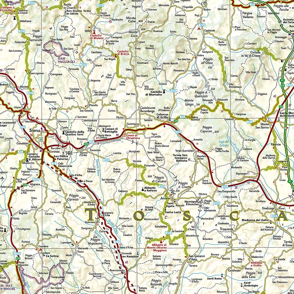 Carte routière - Toscane | National Geographic carte routière National Geographic