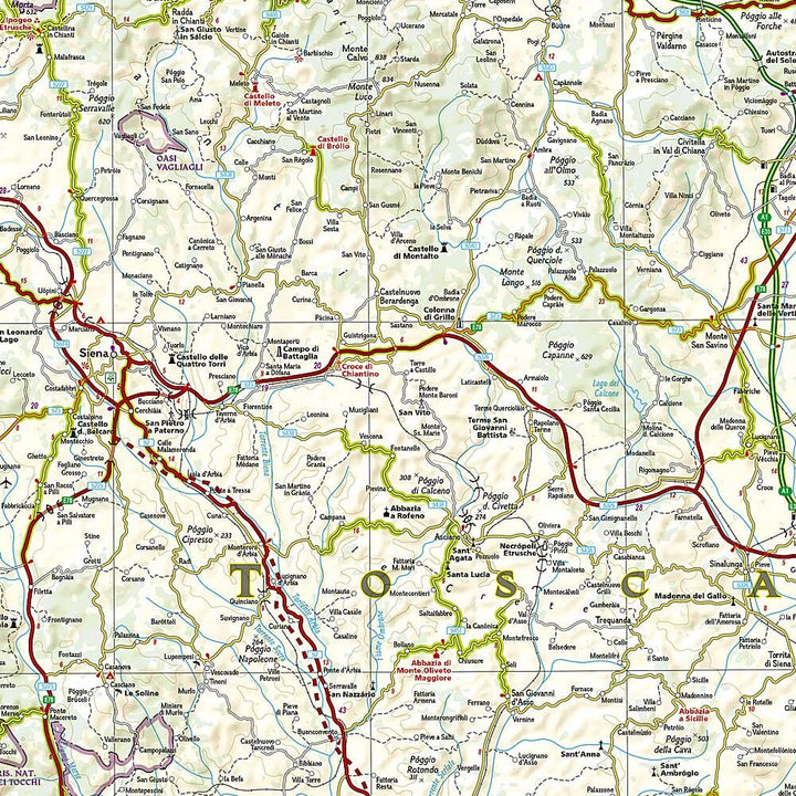 Carte routière - Toscane | National Geographic carte pliée National Geographic 