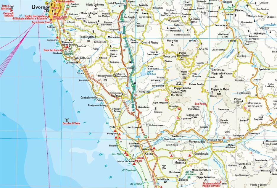 Carte routière - Toscane | Reise Know-How carte routière Reise Know-How