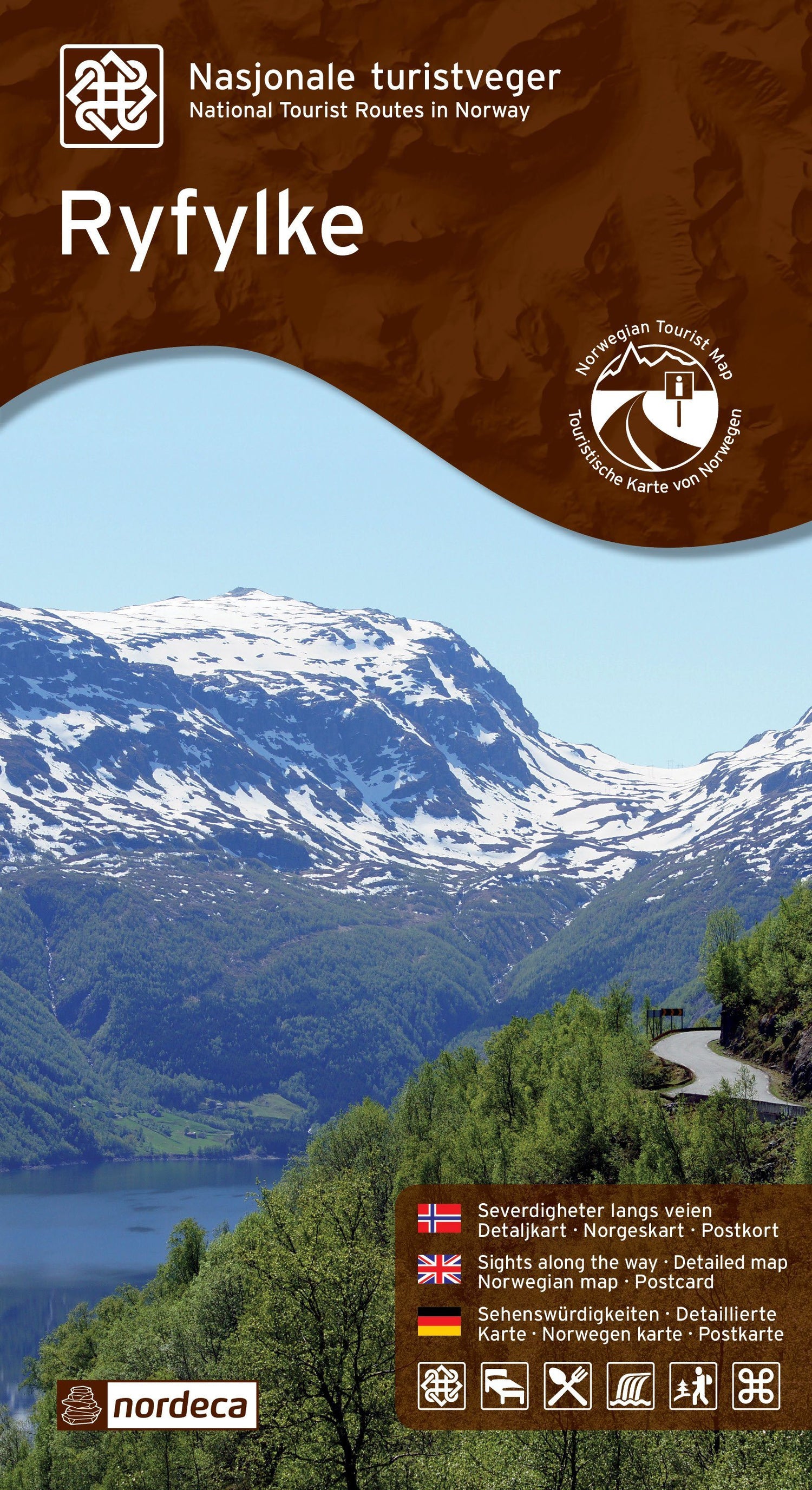 Carte routière touristique n° 02 - Ryfylke (Norvège) | Nordeca carte routière Nordeca Default Title