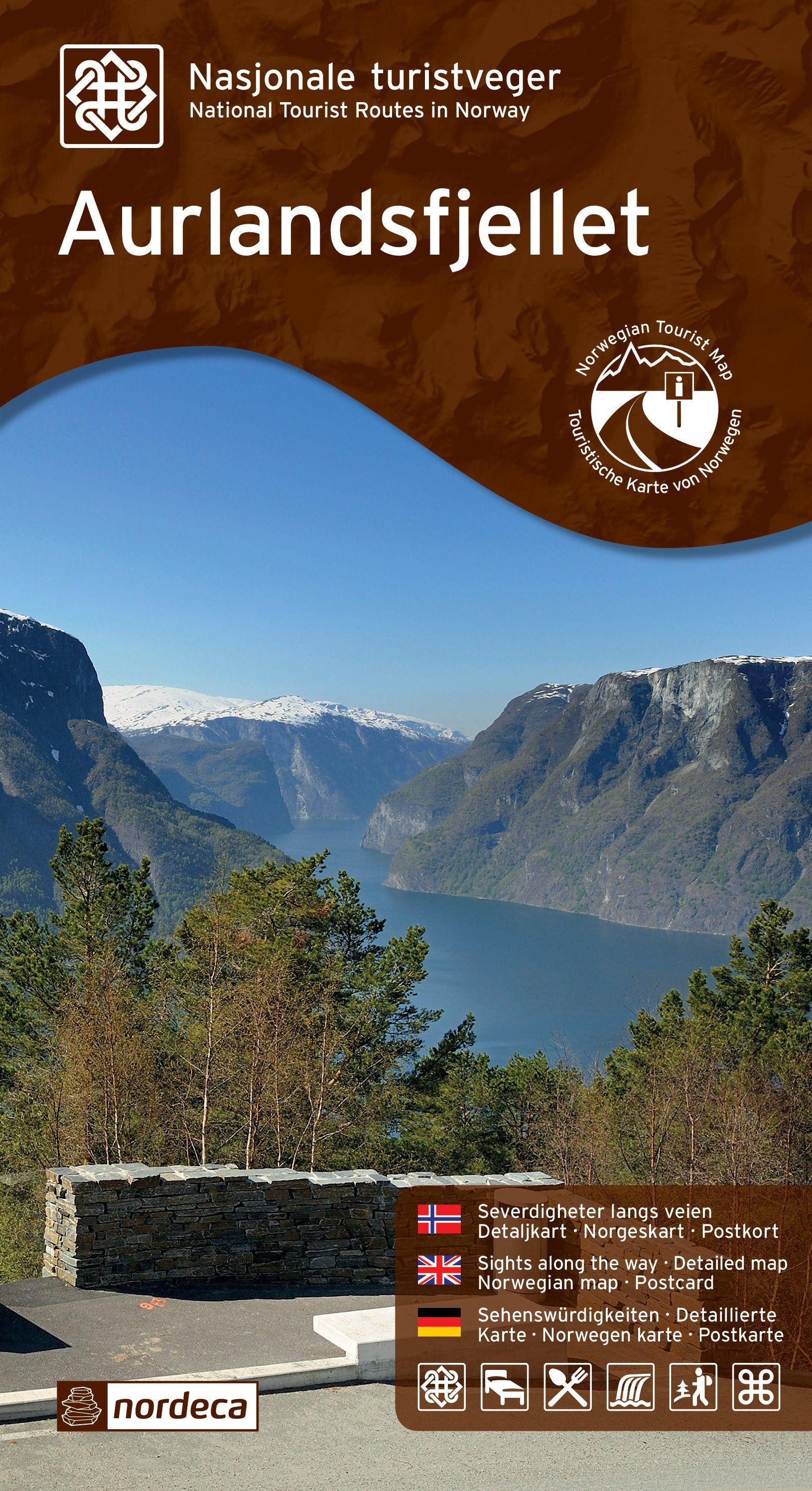 Tourist road map No. 05 - AurlandsFjellet (Norway) | Nordeca