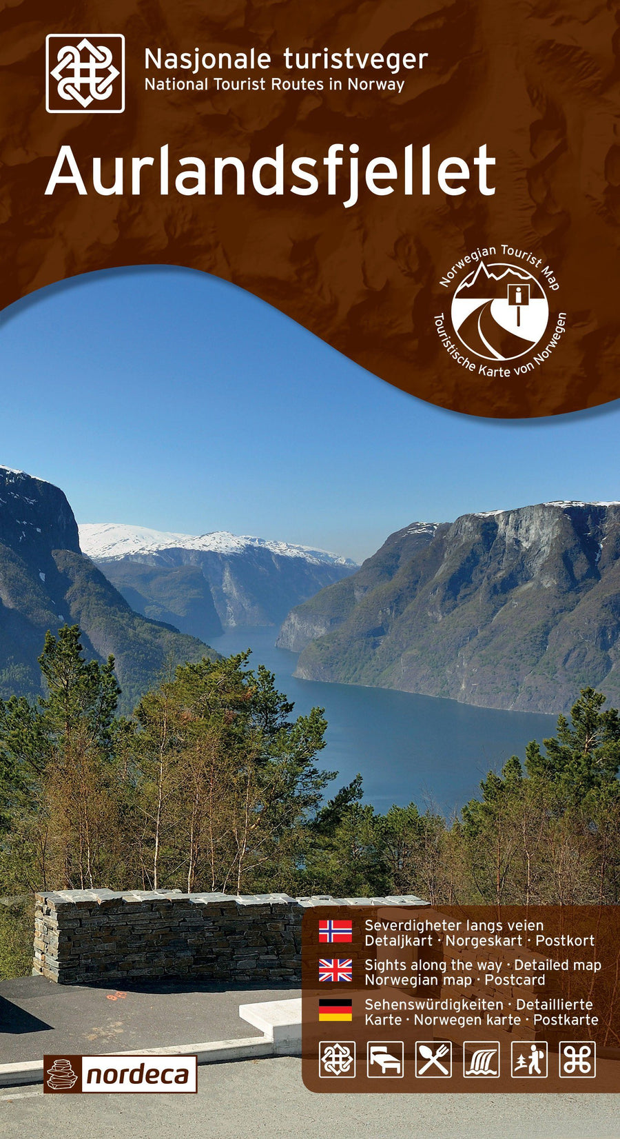 Carte routière touristique n° 05 - Aurlandsfjellet (Norvège) | Nordeca carte pliée Nordeca 
