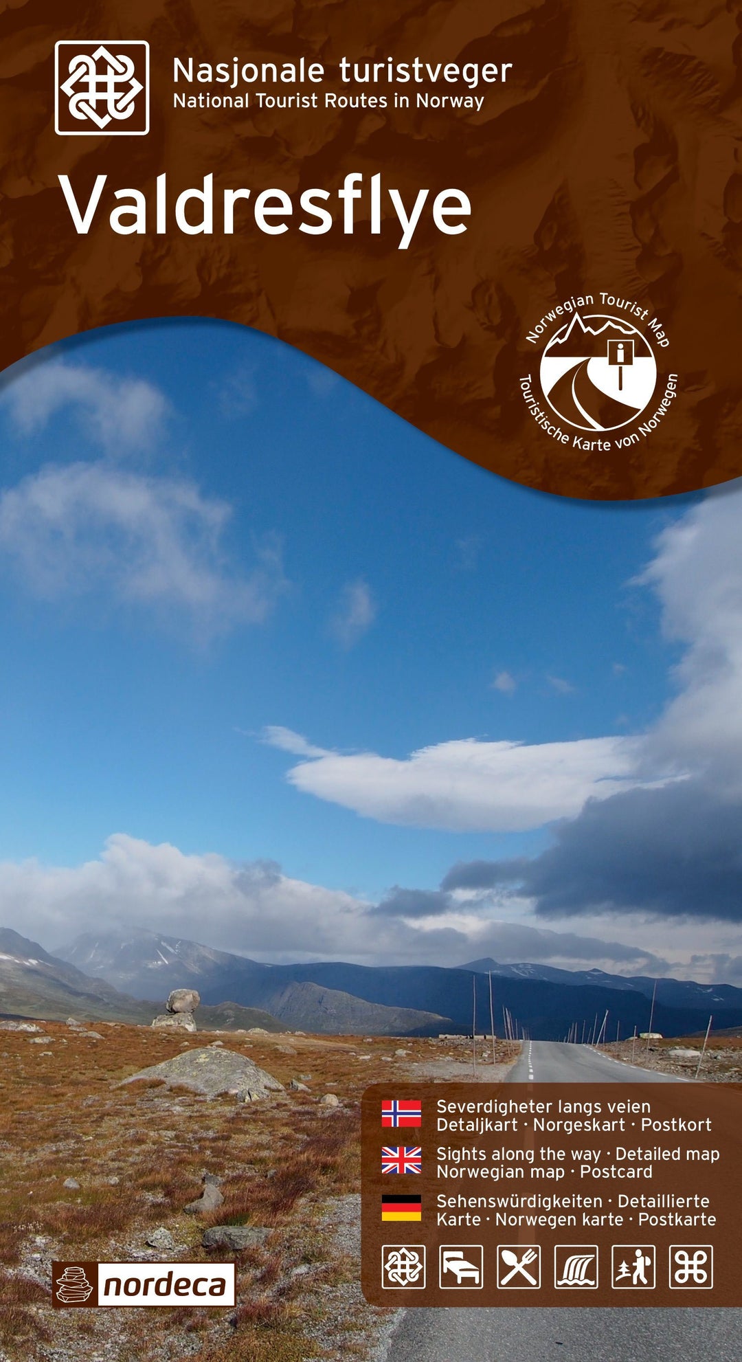Carte routière touristique n° 06 - Valdresflye (Norvège) | Nordeca carte pliée Nordeca 