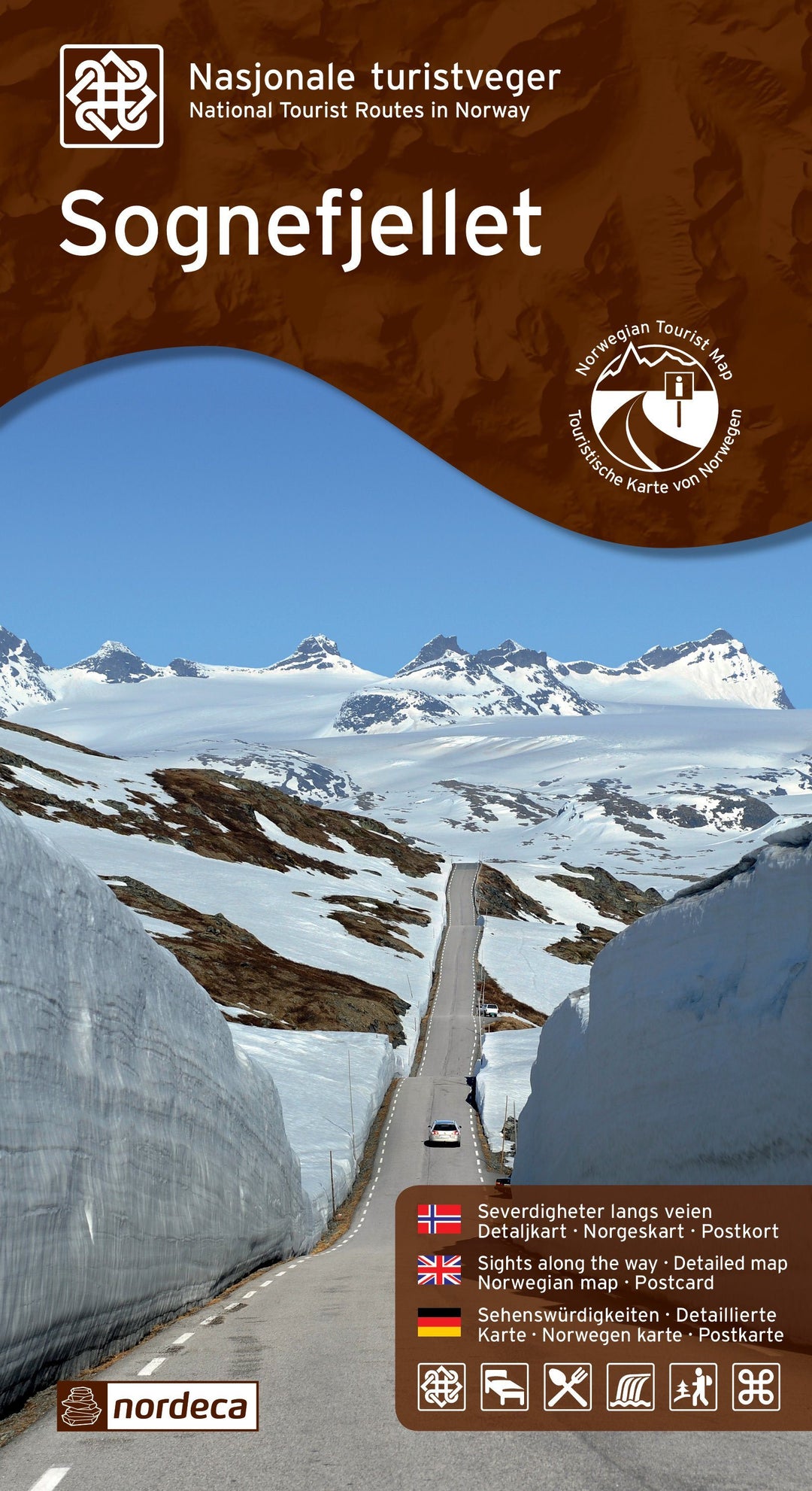 Carte routière touristique n° 08 - Sognefjellett (Norvège) | Nordeca carte pliée Nordeca 