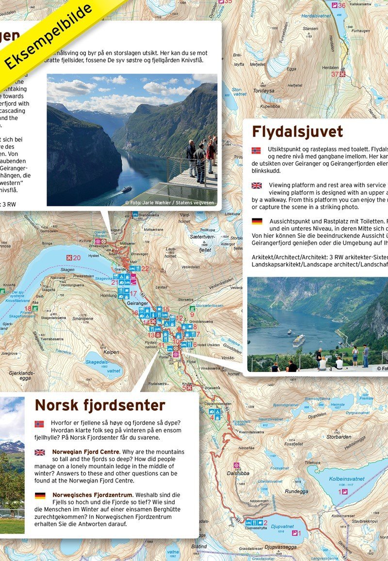 Carte routière touristique n° 08 - Sognefjellett (Norvège) | Nordeca carte routière Nordeca