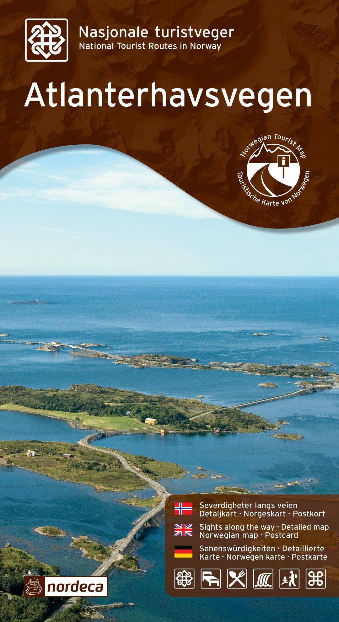 Carte routière touristique n° 12 - Atlanterhavsvegen (Norvège) | Nordeca carte pliée Nordeca 