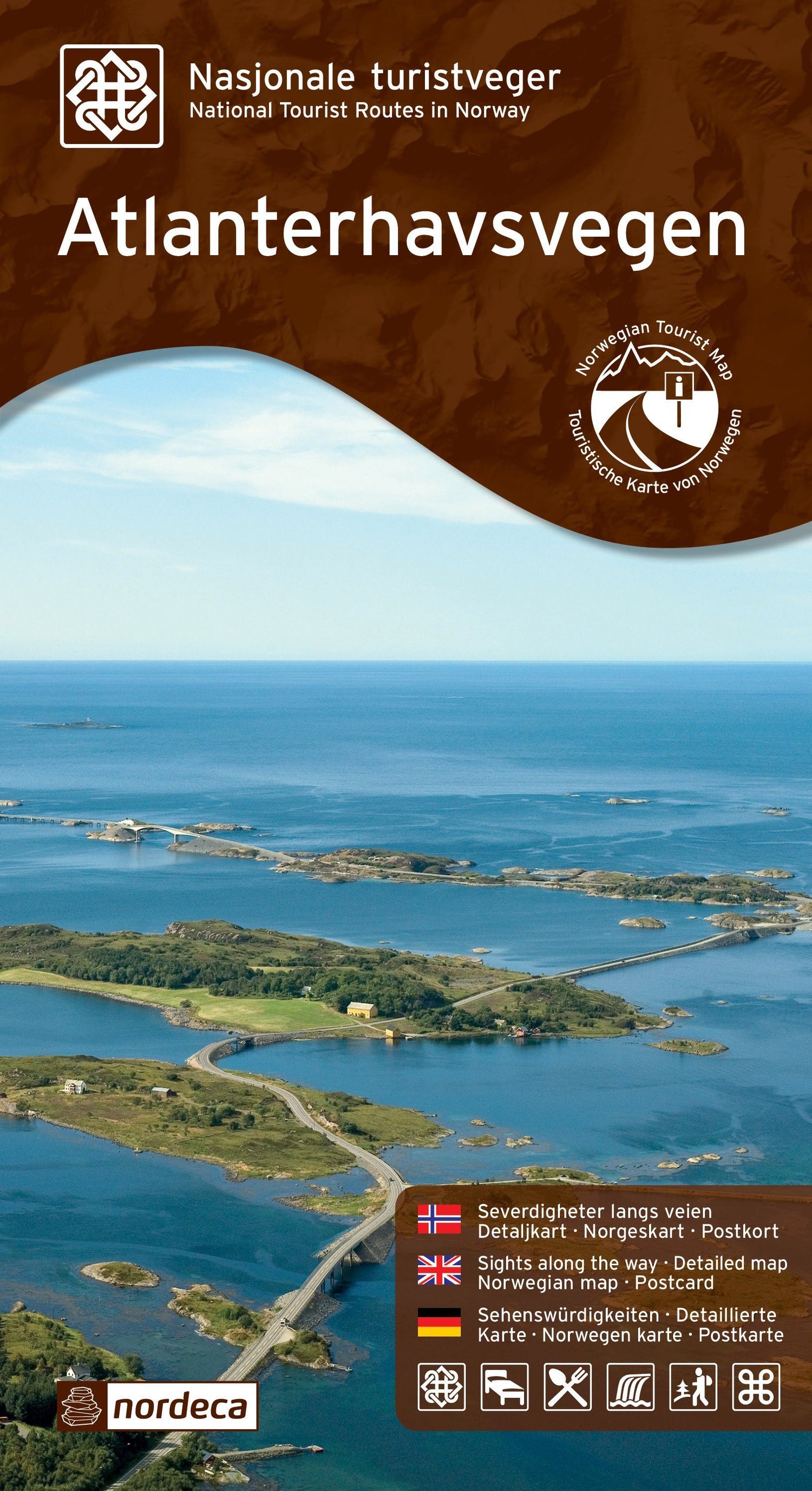 Carte routière touristique n° 12 - Atlanterhavsvegen (Norvège) | Nordeca carte routière Nordeca Default Title