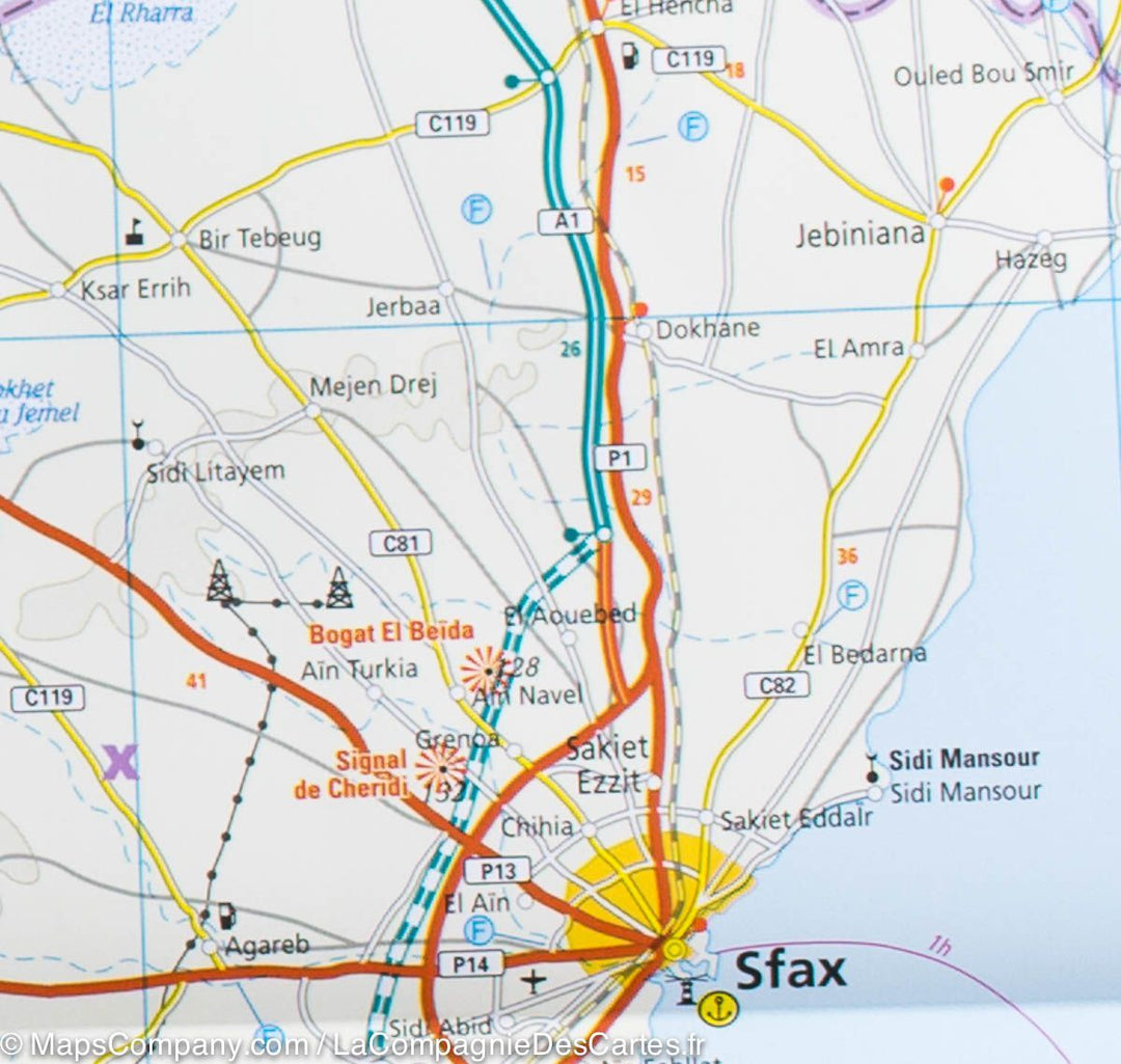 Carte routière de la Tunisie | Reise Know How - La Compagnie des Cartes