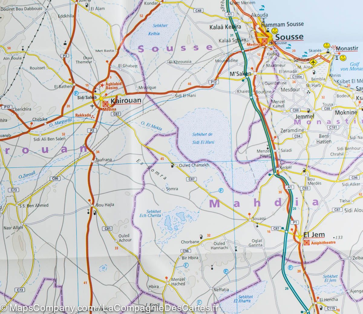 Carte routière - Tunisie | Reise Know How carte routière Reise Know-How