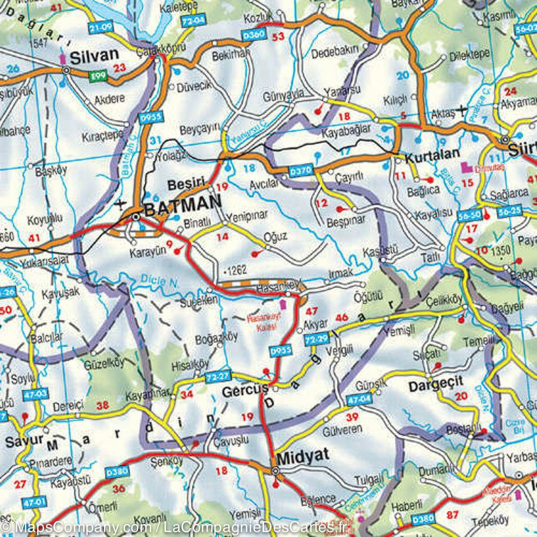 Carte routière de la Turquie | Freytag & Berndt - La Compagnie des Cartes