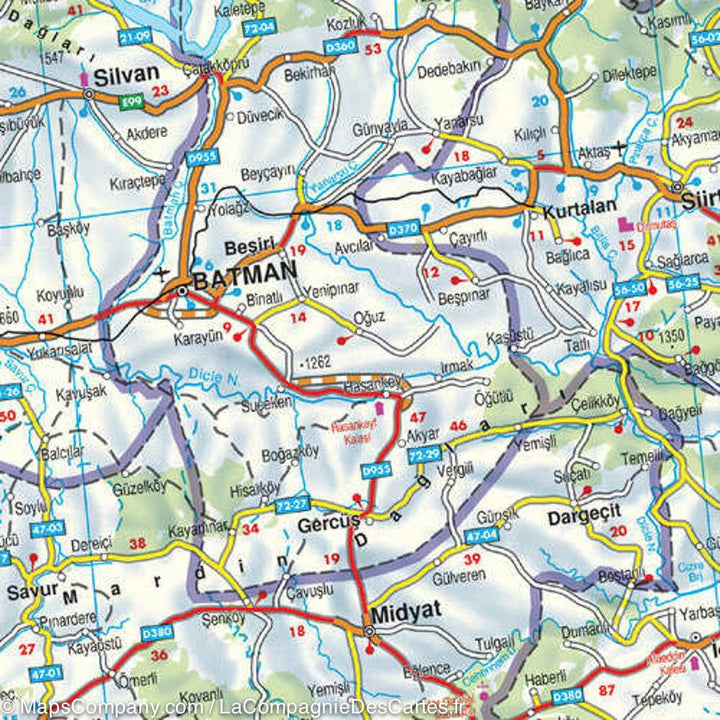 Carte routière de la Turquie | Freytag & Berndt - La Compagnie des Cartes