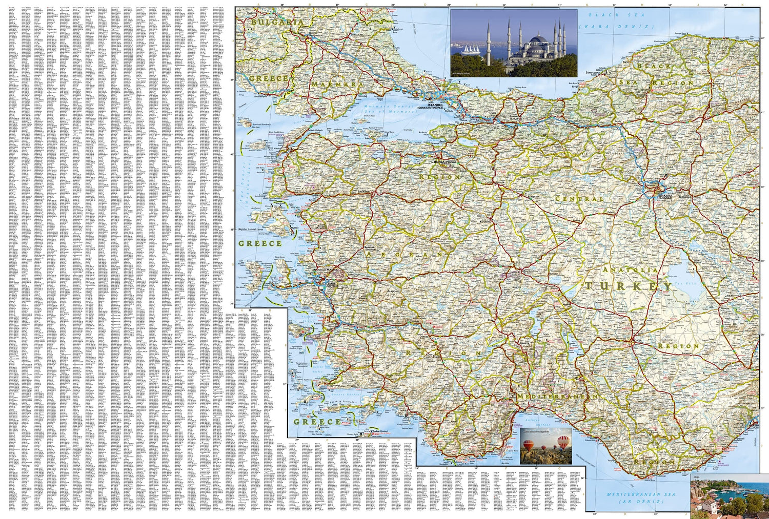 Carte routière - Turquie | National Geographic carte routière National Geographic