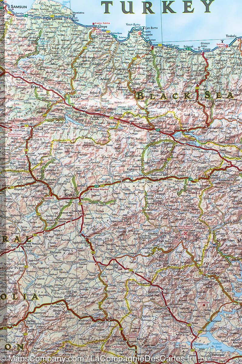 Carte routière - Turquie | National Geographic carte routière National Geographic