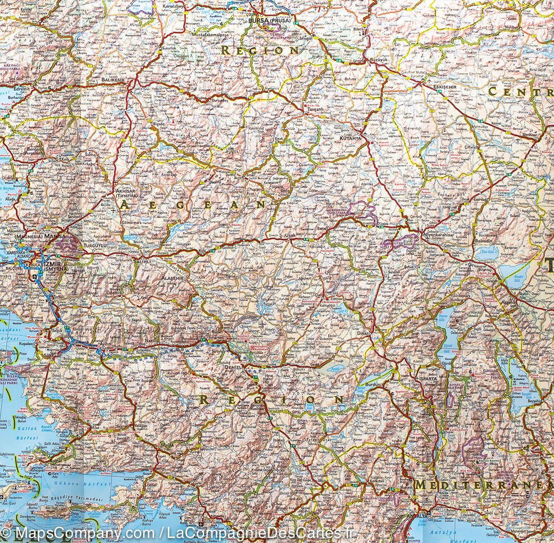 Carte routière - Turquie | National Geographic carte pliée National Geographic 