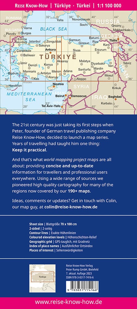 Carte routière - Turquie | Reise Know How carte routière Reise Know-How