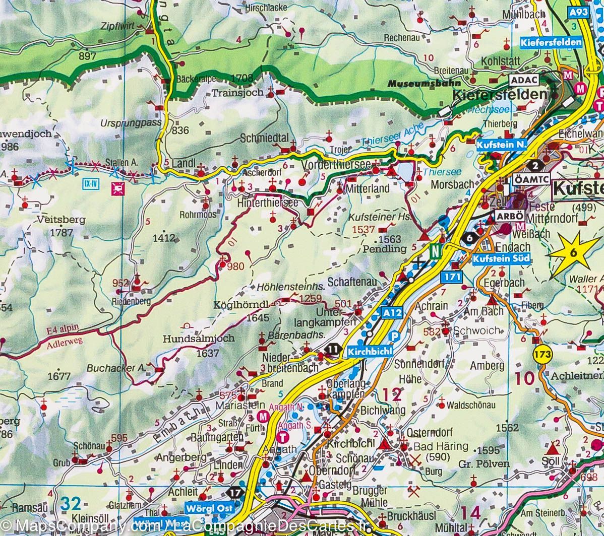 Carte routière - Tyrol (Autriche) | Freytag & Berndt carte routière Freytag & Berndt