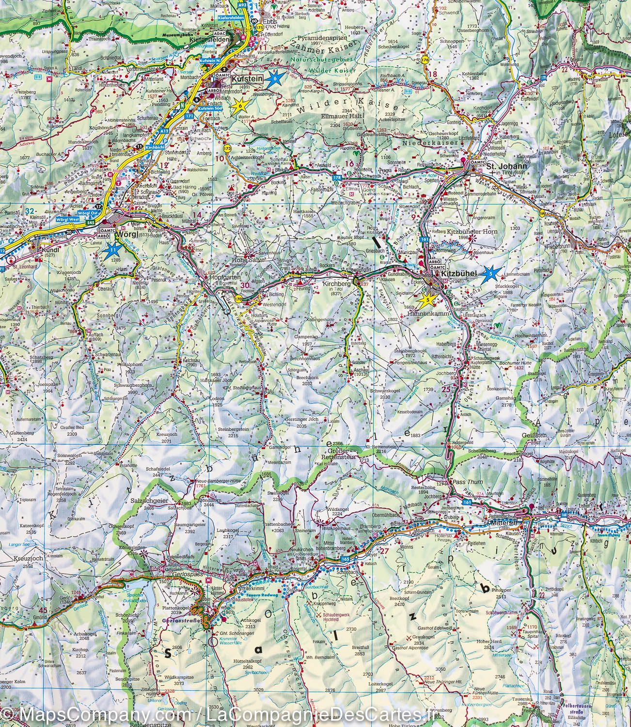 Carte routière - Tyrol (Autriche) | Freytag & Berndt carte routière Freytag & Berndt