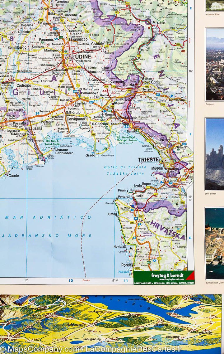 Carte routière - Tyrol, Dolomites & Lac de Garde (Autriche, Italie) | Freytag & Berndt carte pliée Freytag & Berndt 