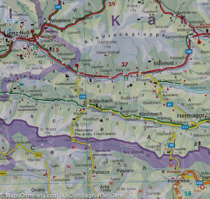 Carte routière - Tyrol, Dolomites & Lac de Garde (Autriche, Italie) | Freytag & Berndt carte pliée Freytag & Berndt 