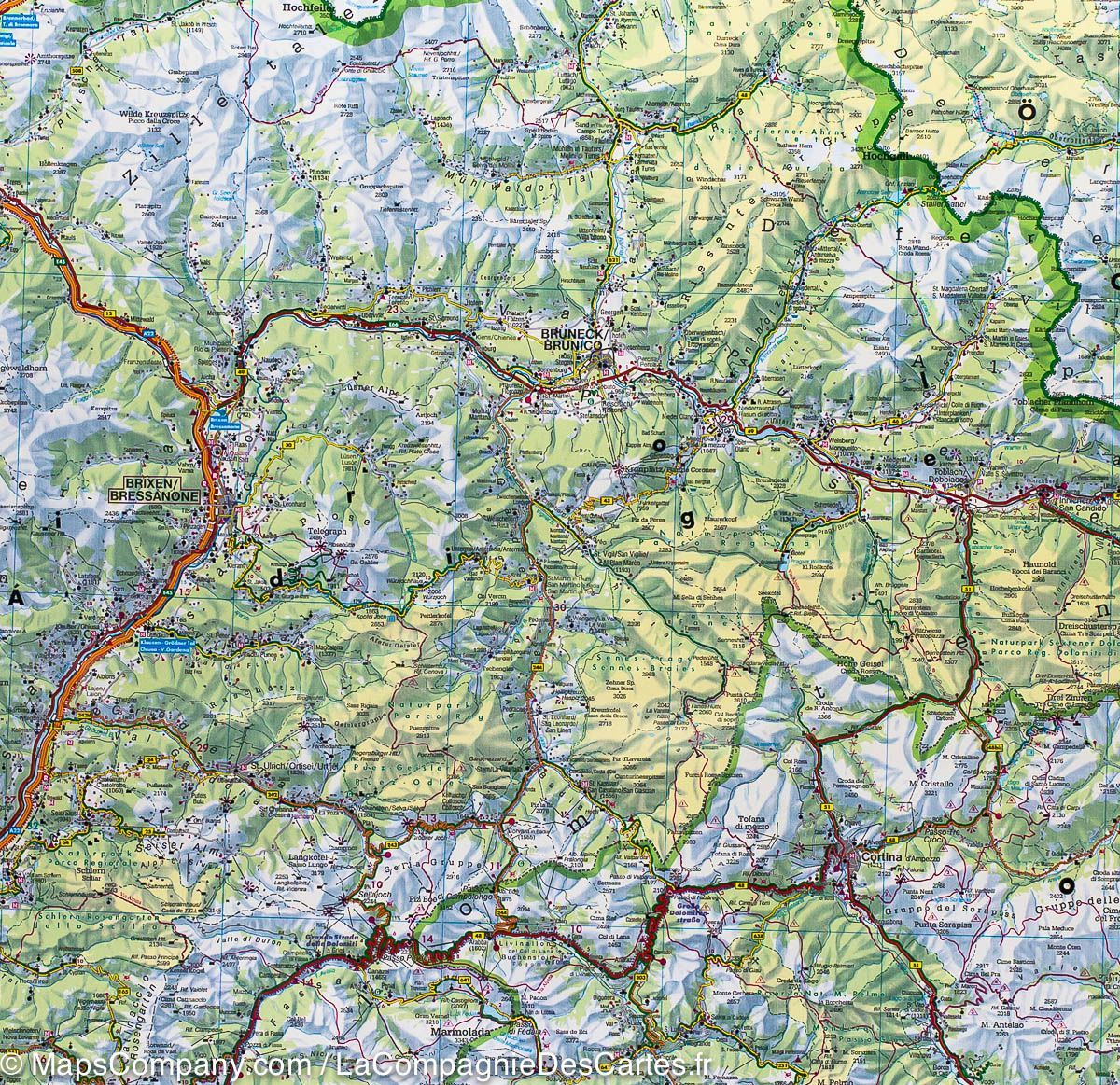 Carte routière - Tyrol du Sud, Trentin & Vénétie | Freytag & Berndt carte routière Freytag & Berndt
