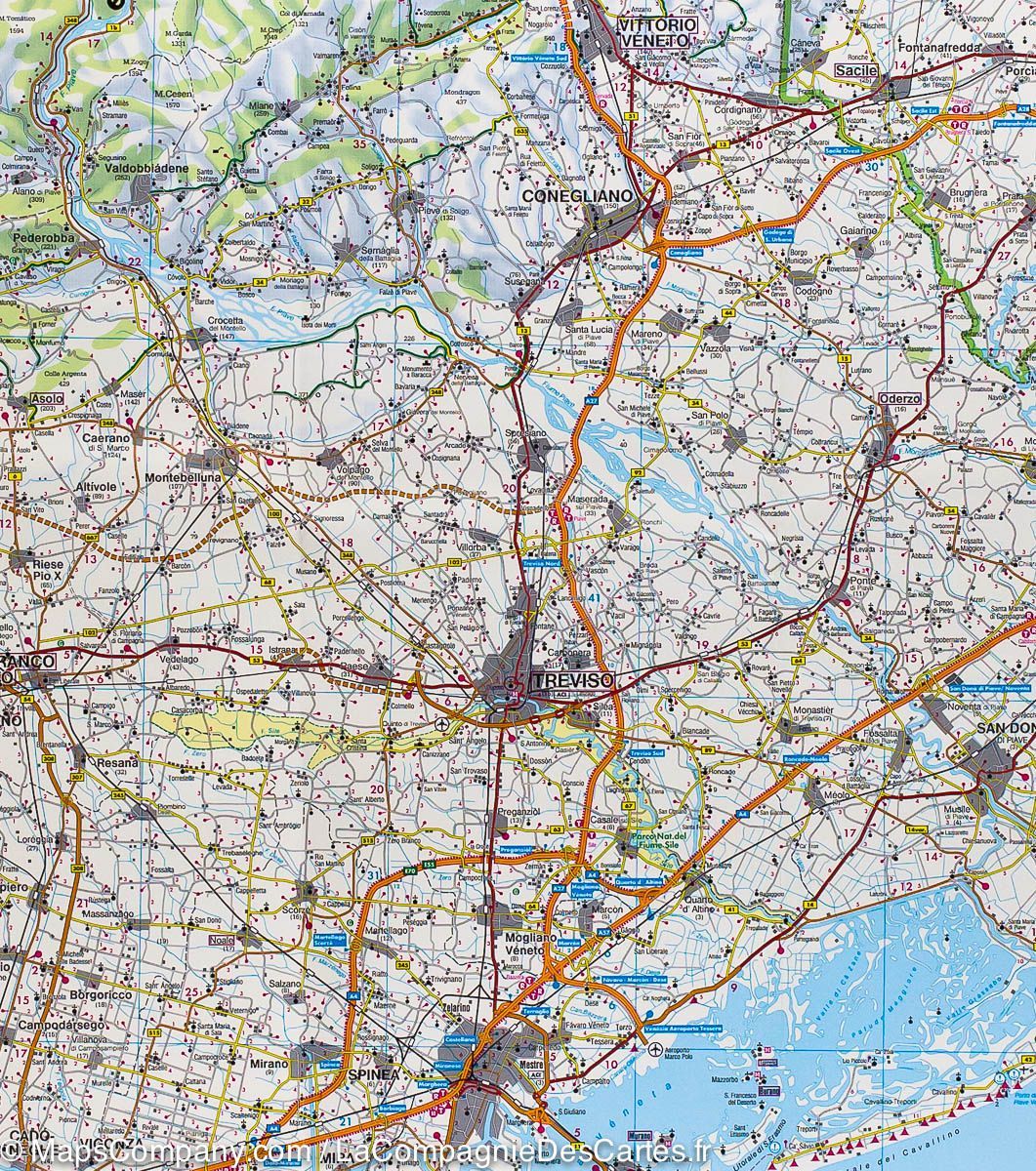 Carte routière - Tyrol du Sud, Trentin & Vénétie | Freytag & Berndt carte routière Freytag & Berndt