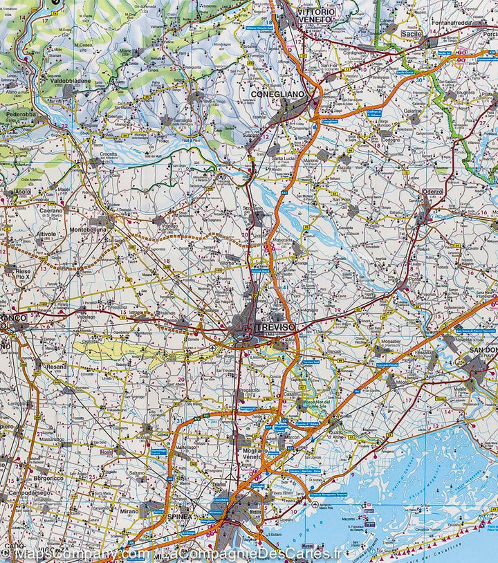 Carte routière - Tyrol Sud, Trentin, Lac de Garde & Vénétie | Freytag & Berndt carte pliée Freytag & Berndt 