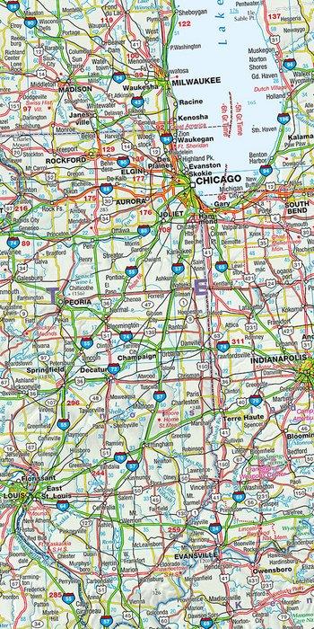 Carte routière - USA | Hallwag carte routière Hallwag