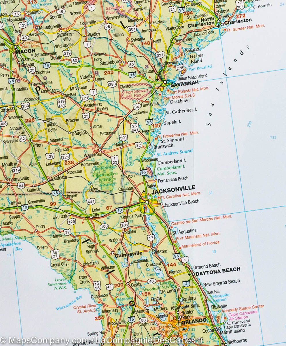 Carte routière - USA | Hallwag carte routière Hallwag