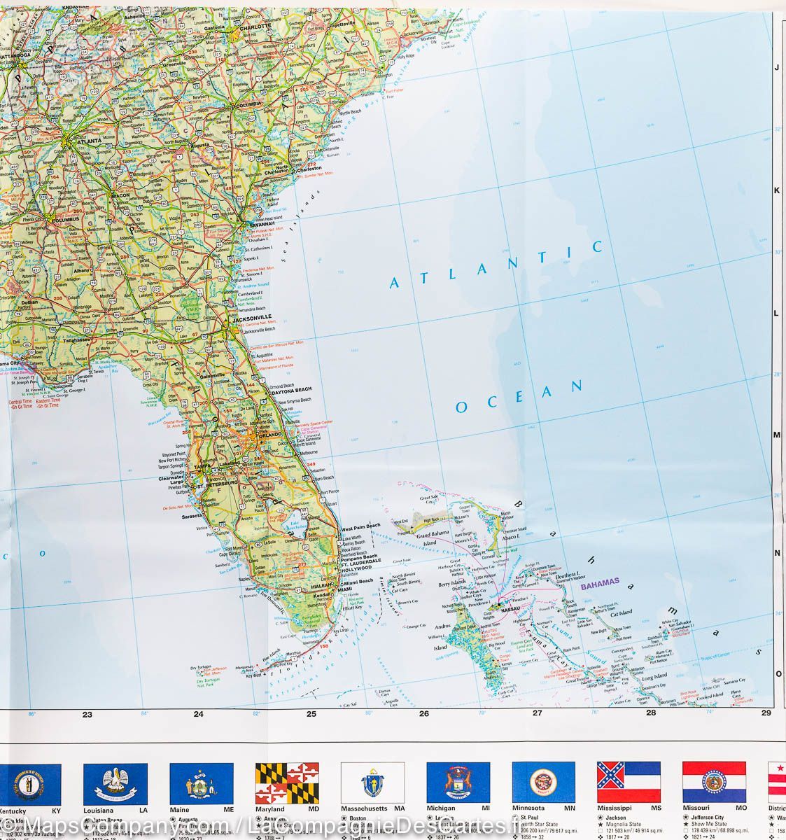 Carte routière - USA | Hallwag carte routière Hallwag