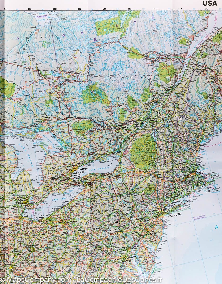 Carte routière - USA | Hallwag carte routière Hallwag