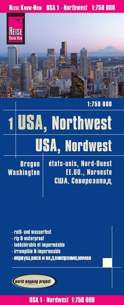 Carte routière USA n° 1 - USA Nord-ouest | Reise Know How carte routière Reise Know-How
