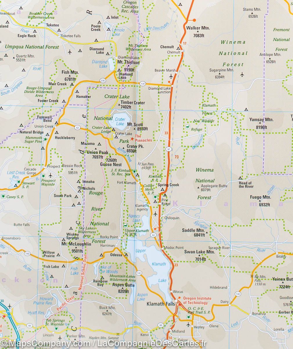 Carte routière USA n° 1 - USA Nord-ouest | Reise Know How carte routière Reise Know-How