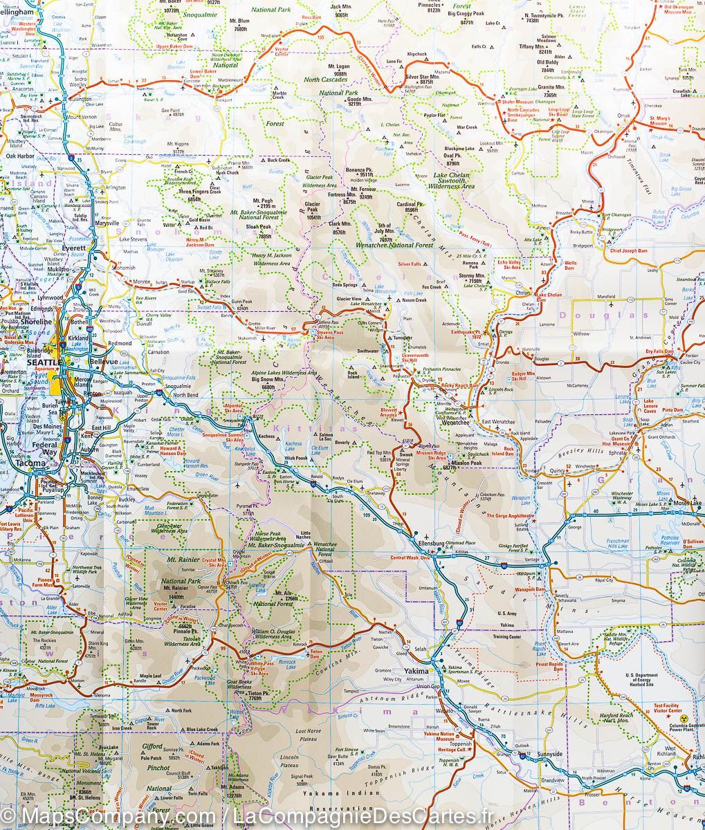 Carte routière USA n° 1 - USA Nord-ouest | Reise Know How carte routière Reise Know-How