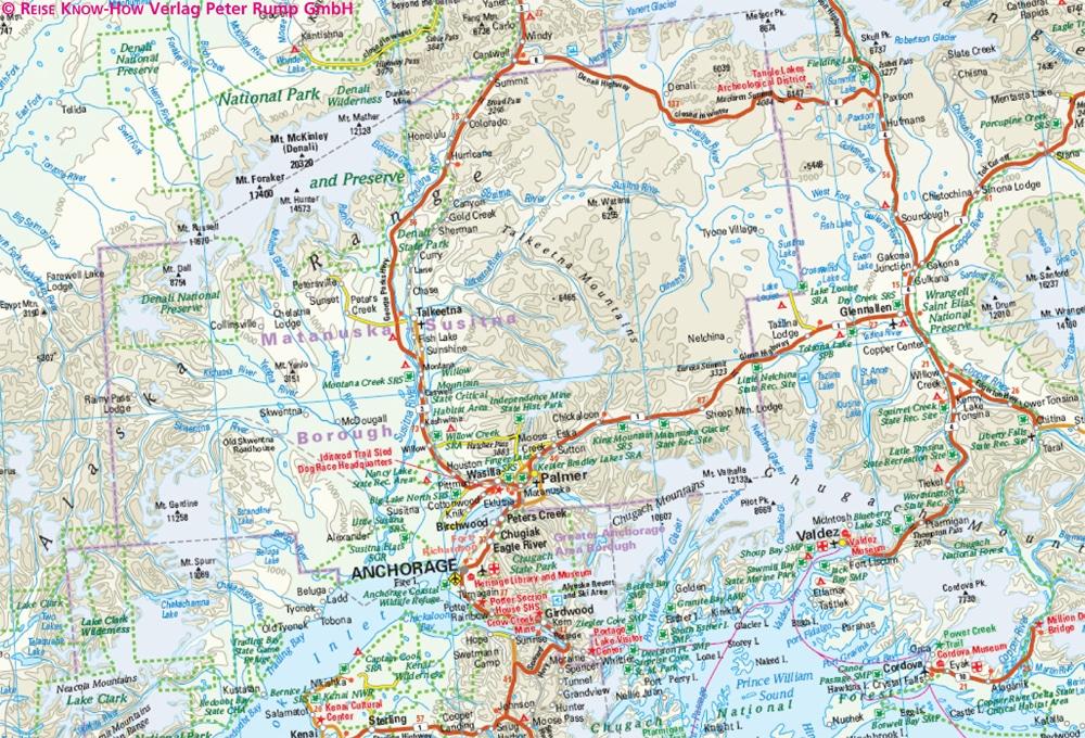 Carte routière USA n° 11 - Alaska | Reise Know How carte routière Reise Know-How