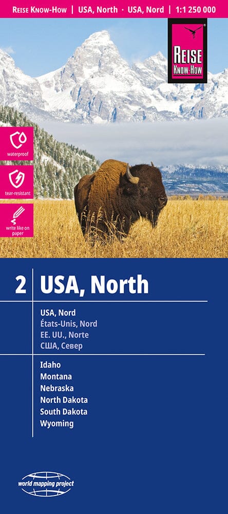 Carte routière USA n° 2 - USA Nord | Reise Know How carte routière Reise Know-How