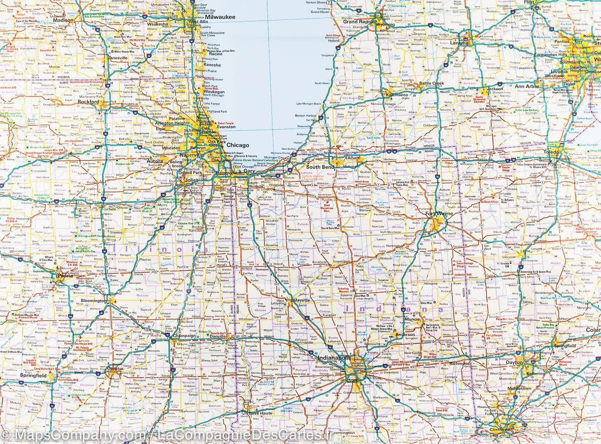 Carte routière USA n° 3 - Midwest | Reise Know How carte routière Reise Know-How