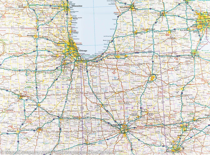 Carte routière du midwest des USA - # 3 | Reise Know How - La Compagnie des Cartes