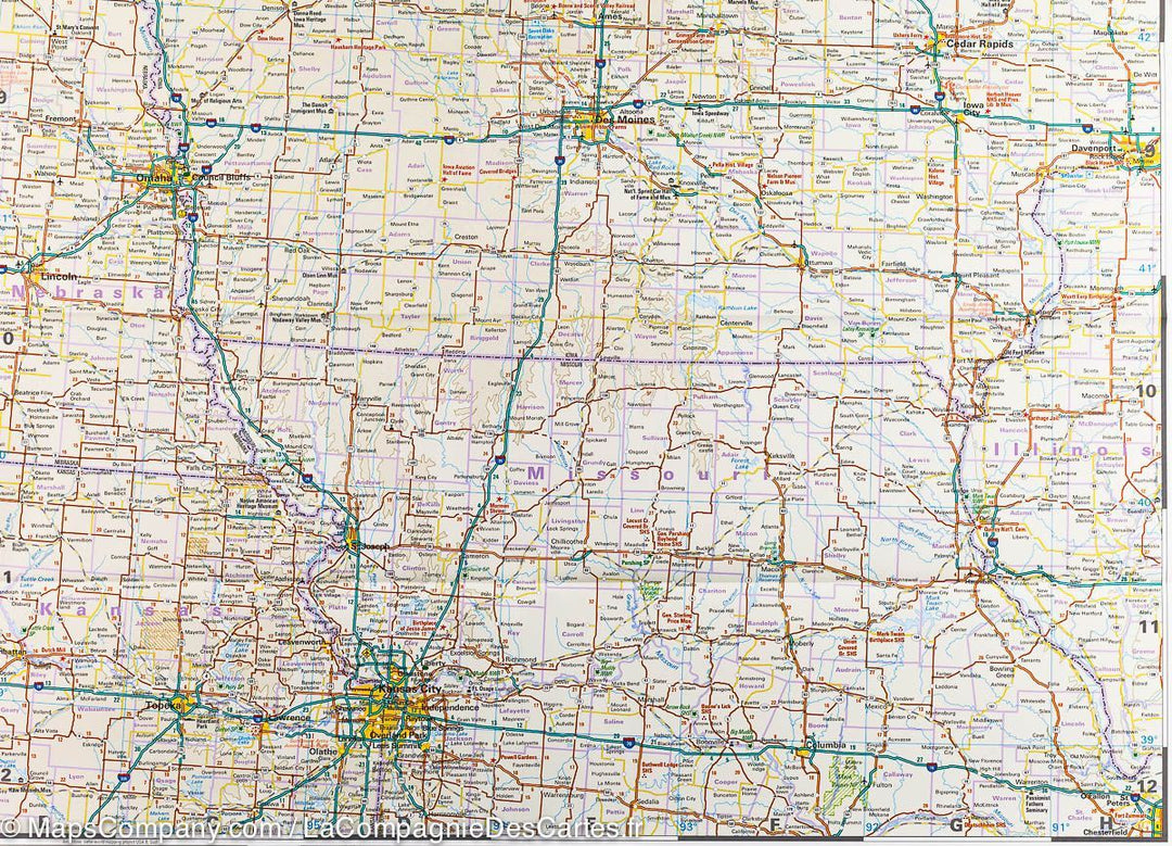 Carte routière du midwest des USA - # 3 | Reise Know How - La Compagnie des Cartes