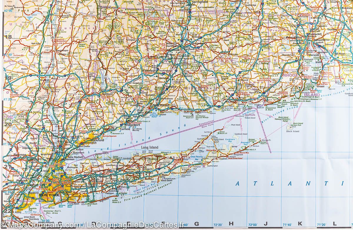 Carte routière USA n° 5 - Nouvelle Angleterre | Reise Know How carte routière Reise Know-How