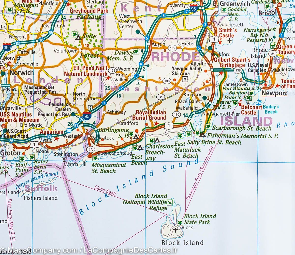 Carte routière USA n° 5 - Nouvelle Angleterre | Reise Know How carte routière Reise Know-How