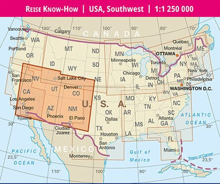 Carte routière USA n° 7 - USA Sud-ouest | Reise Know How carte routière Reise Know-How