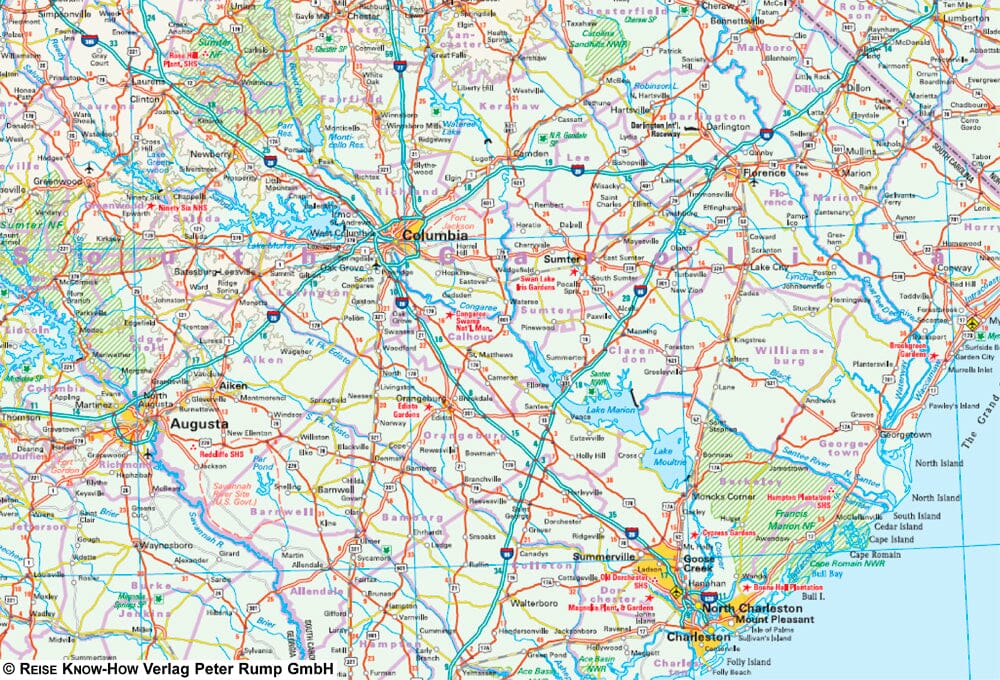 Carte routière USA n° 9 - USA Sud-est | Reise Know How carte routière Reise Know-How