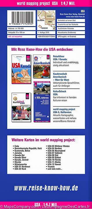Carte routière - USA | Reise Know How carte routière Reise Know-How
